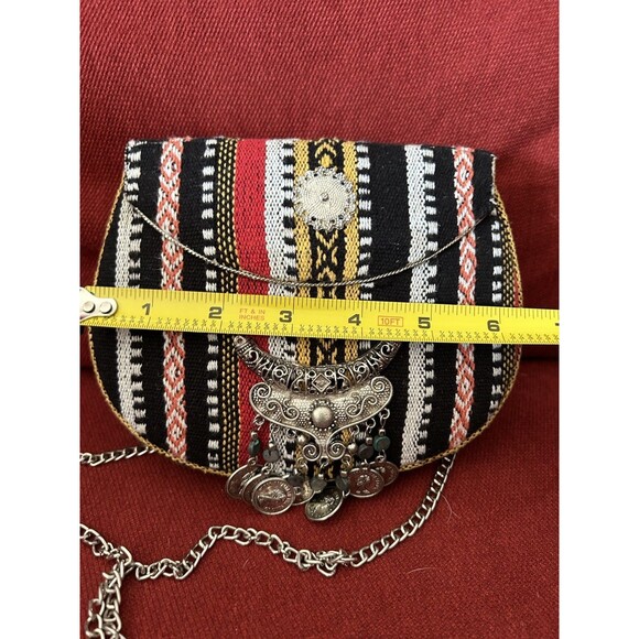 Boho Small Purse With Decorative Coin Embellishments - Picture 6 of 8